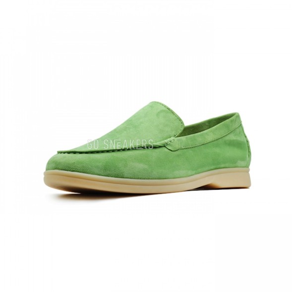 Мужские мокасины Loro Piana Summer Walk - Green