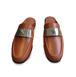 Hermes Leather Sabo Brown