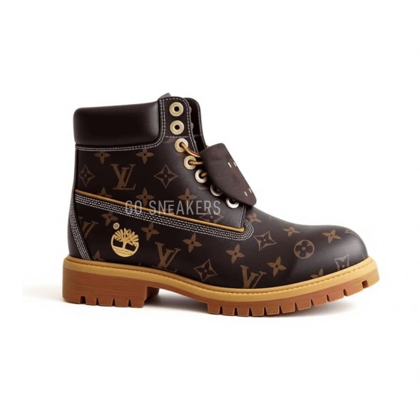 Унисекс ботинки Timberland х Louis Vuitton Vachetta Monogramme Brown