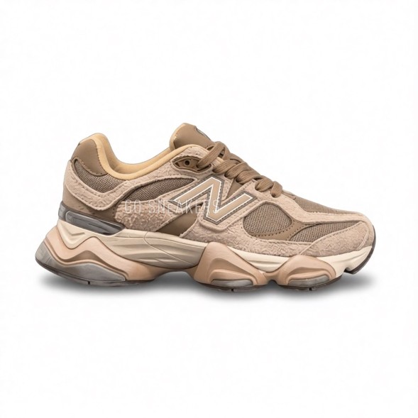 Унисекс кроссовки New Balance 9060 Suede Brown/Cream