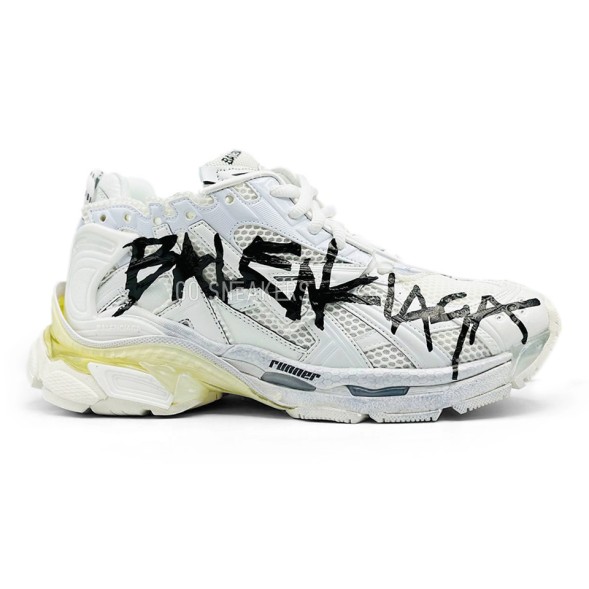 Унисекс кроссовки Balenciaga Runner Sneaker &amp;quot;Graffiti — White Black&amp;quot;