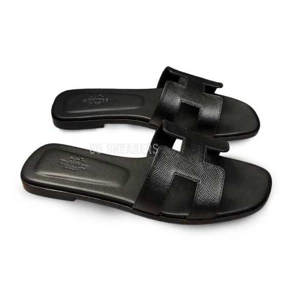 Женские шлепанцы Hermes Flip-flop Black