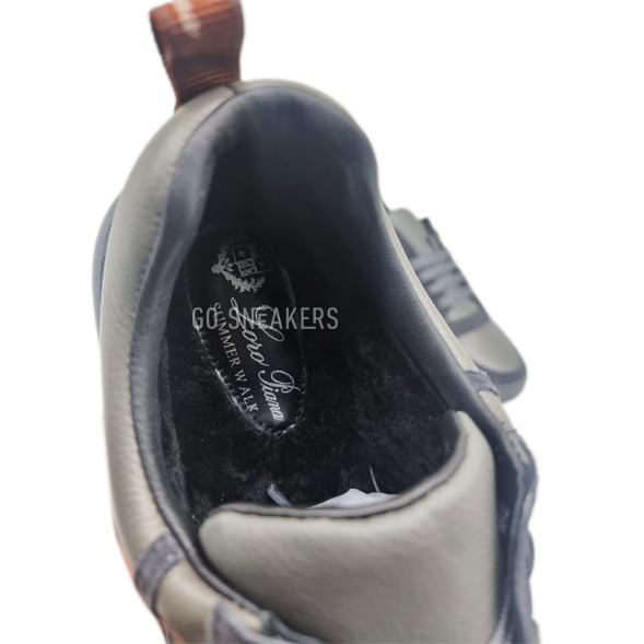 Мужские зимние кроссовки Loro Piana Man Winter Leather Suede Grey