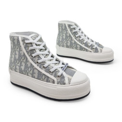Dior Sneakers High Platform White/Grey