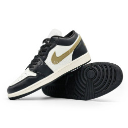 Nike Air Jordan 1 Low Black White Gold