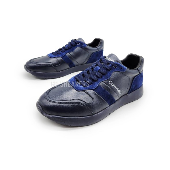 Унисекс кроссовки Calvin Klein Leather Suede Black/Navy