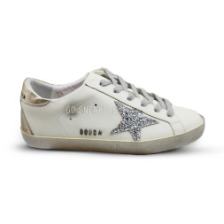 Golden Goose GGDB SSTAR White/Silver Sparkles