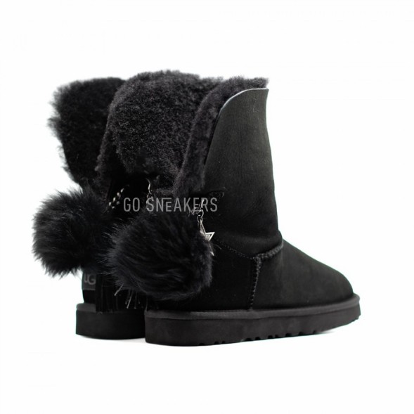 Женские угги с помпоном Classic Charm Boot Black
