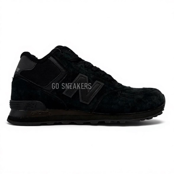 Мужские зимние кроссовки New Balance 574 Winter Black Suede
