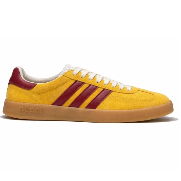 Женские кеды Gucci x Adidas Gazelle Suede Yellow