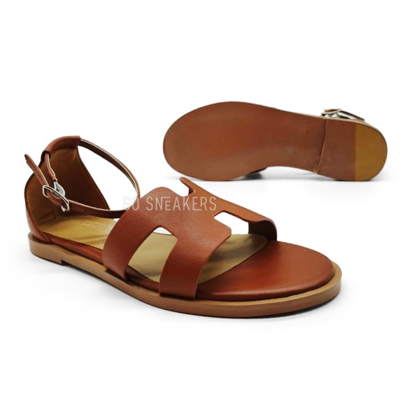 Женские босоножки Hermes Santorini Brown