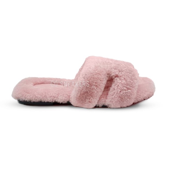 Женские сандалии Hermes Flip-flops Wool Pink
