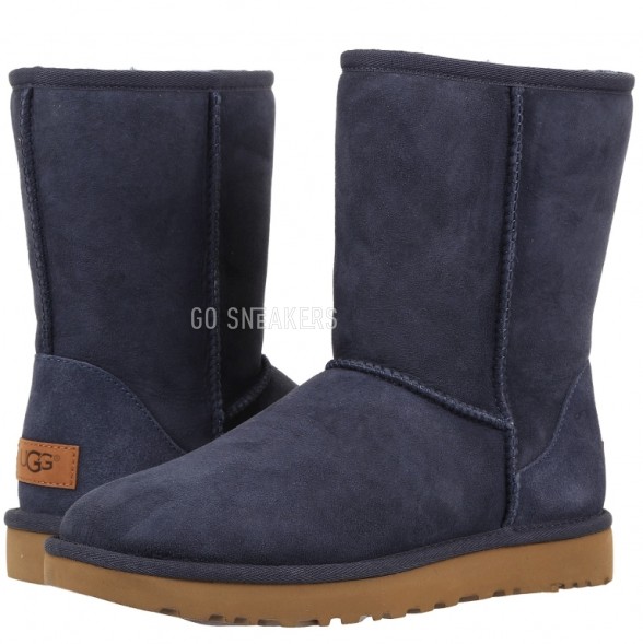 Женские непромокаемые короткие угги Classic Short Navy II