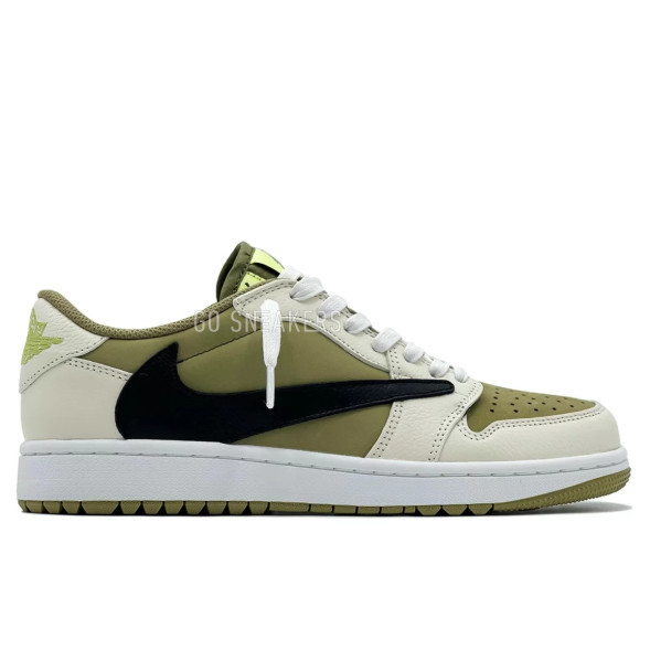 Унисекс кроссовки Travis Scott x Air Jordan 1 Low Golf Neutral Olive