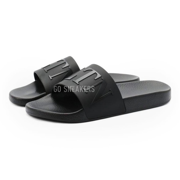 Мужские тапочки Valentino Slides Man Black