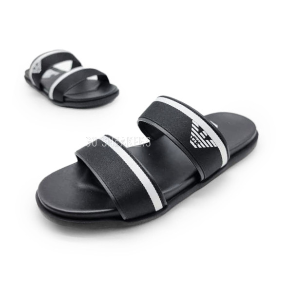 Мужские шлепки Armani Flip-flops GK Black 