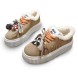 Женские зимние кеды на платформе Miu Miu Winter Sneakers Platform Suede Sand