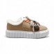 Женские зимние кеды на платформе Miu Miu Winter Sneakers Platform Suede Sand