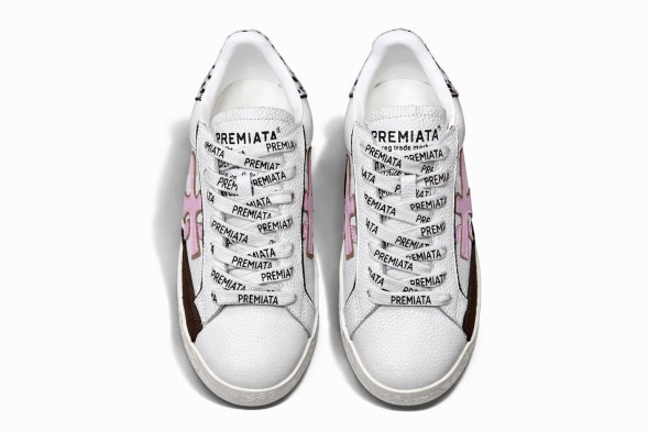 Женские кеды Premiata Outdoor Skateboard White/Pink