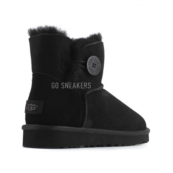 Женские непромокаемые мини угги с пуговицей Bailey Button Mini Black II