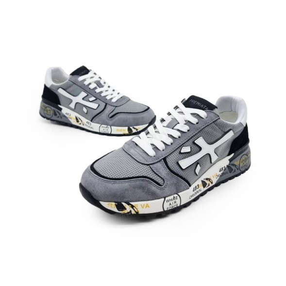Унисекс кроссовки Premiata 483 Textile/Suede Air Light Grey