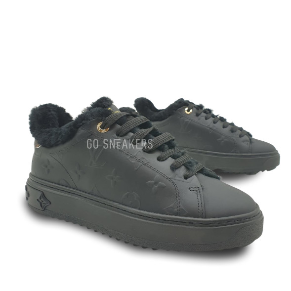 Женские зимние кроссовки Louis Vuitton Time Out Black Winter