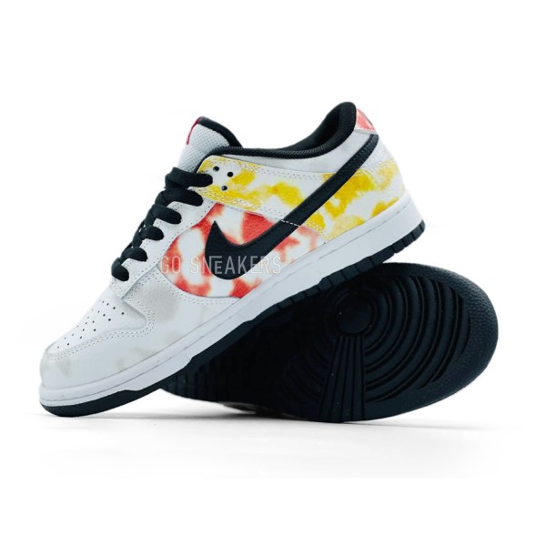 Унисекс кроссовки Nike Sb Dunk Low White Red Yellow