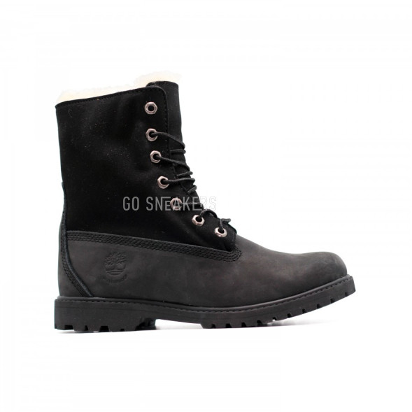 Женские ботинки с мехом Timberland Teddy Fleece Black