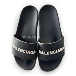 Balenciaga Slipers Man White Monogram