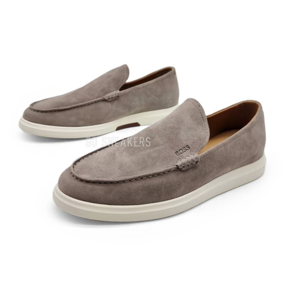 Мужские лоферы Hugo Boss Loafers Suede Dusk