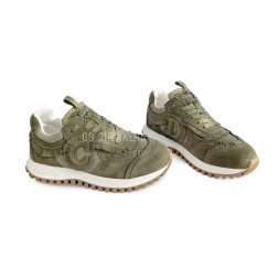 C&#039;est Dior Suede Calfskin/Mesh Khaki